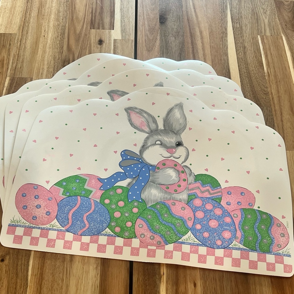 Easter Plastic Vintage Placemats Barth & Dreyfuss Holiday Table Decor